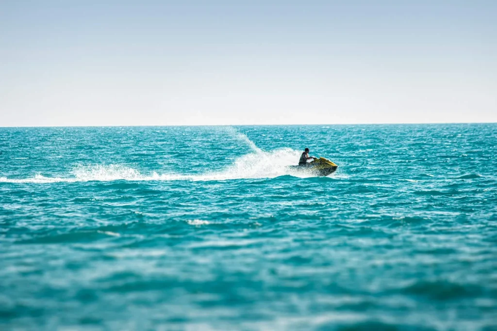 man on jet ski martinique
