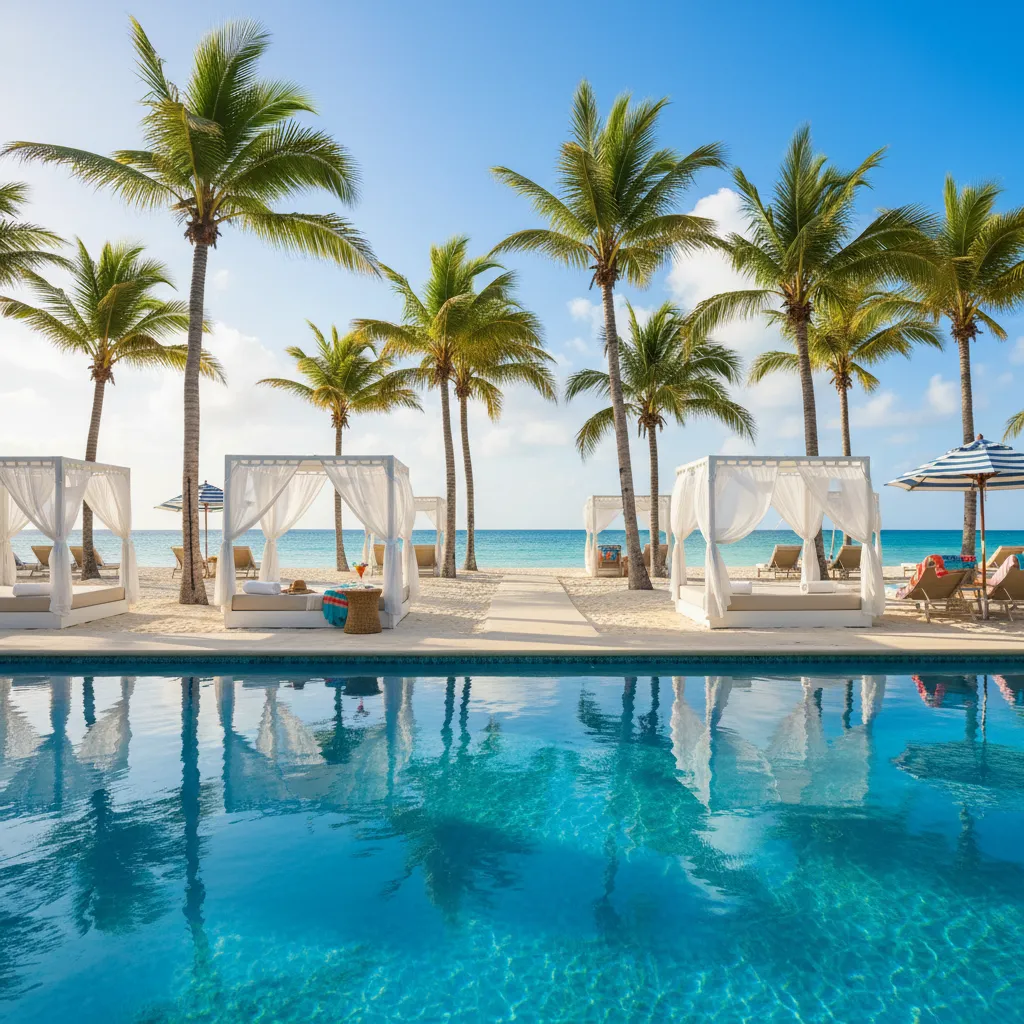 all inclusive caribbean resort poolside impression1