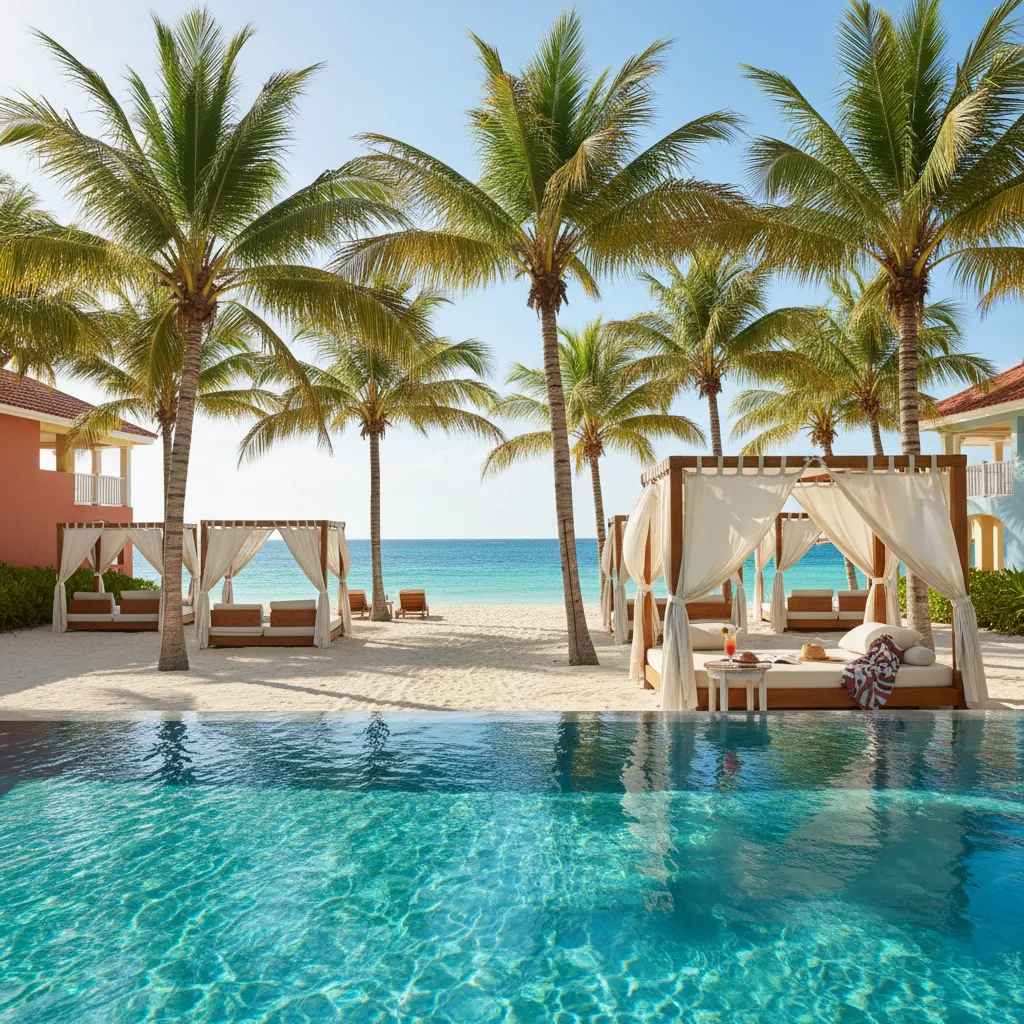 all inclusive caribbean resort poolside impression10