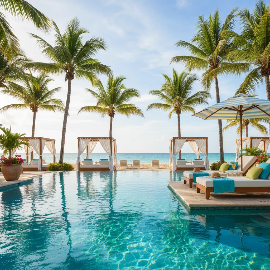 all inclusive caribbean resort poolside impression11