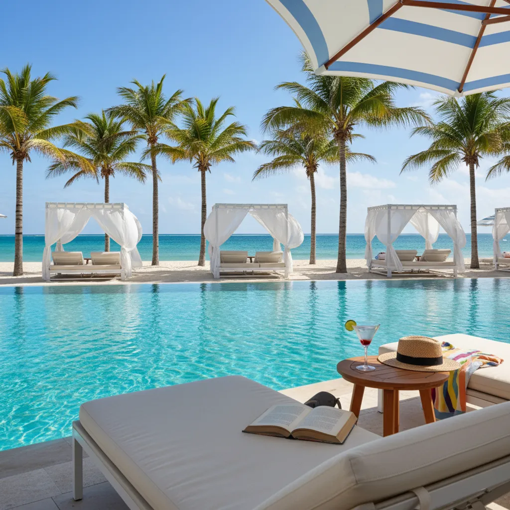 all inclusive caribbean resort poolside impression13
