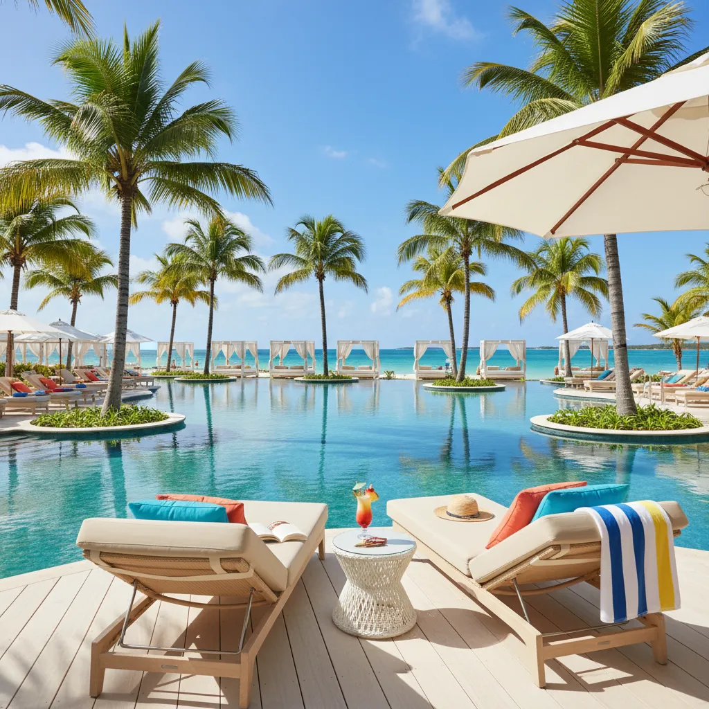 all inclusive caribbean resort poolside impression21
