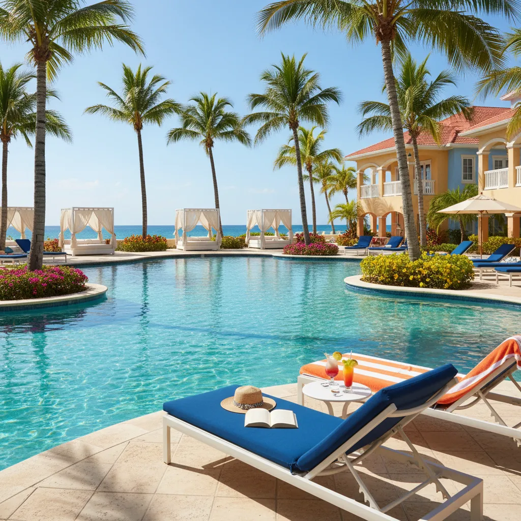 all inclusive caribbean resort poolside impression26