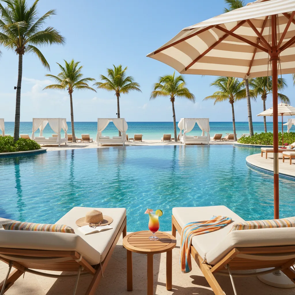all inclusive caribbean resort poolside impression27