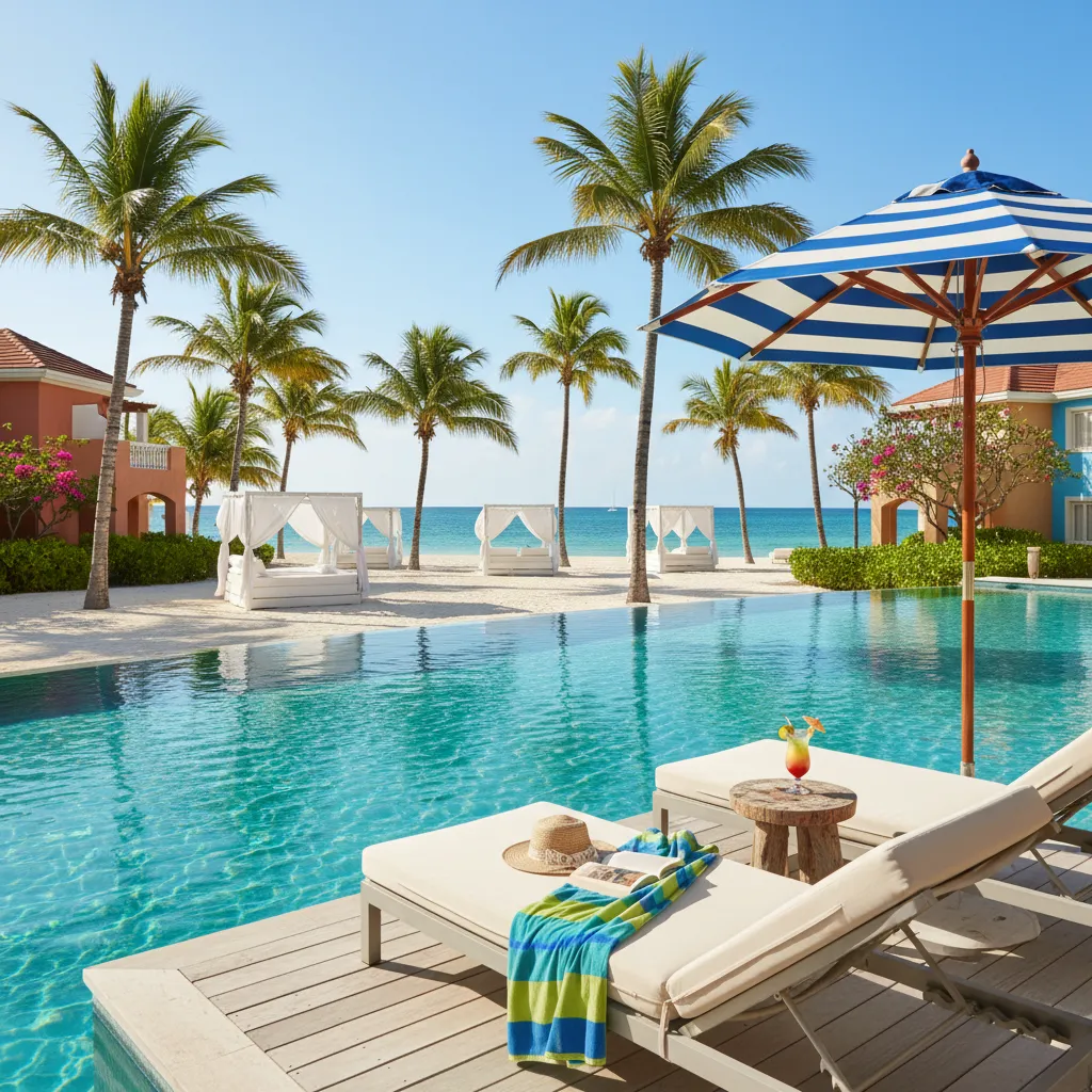 all inclusive caribbean resort poolside impression30