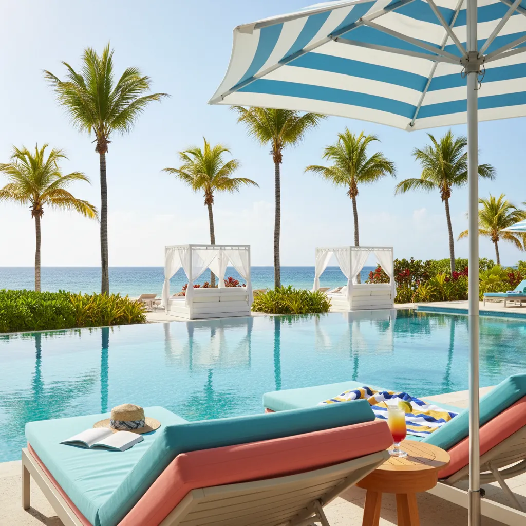 all inclusive caribbean resort poolside impression35