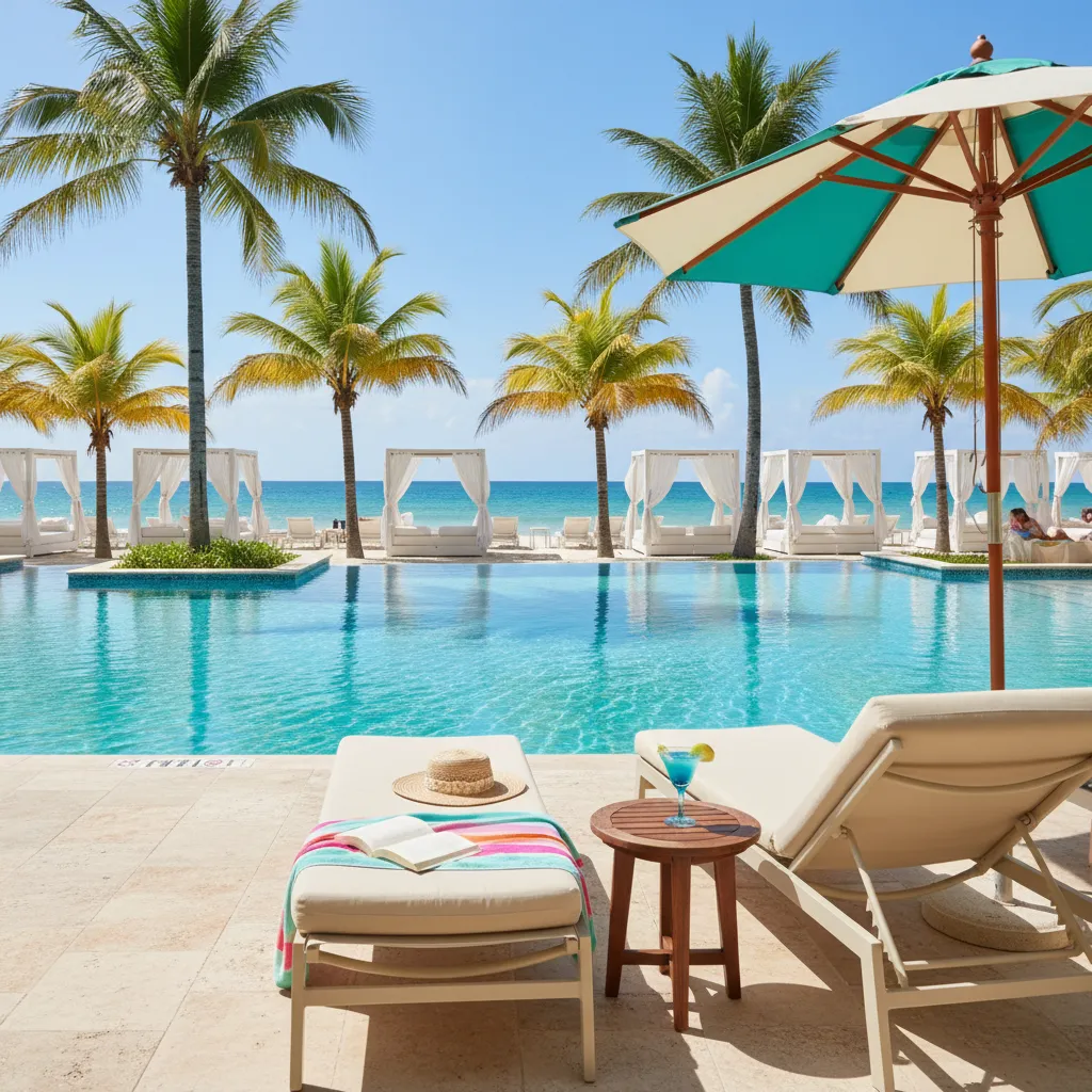 all inclusive caribbean resort poolside impression39