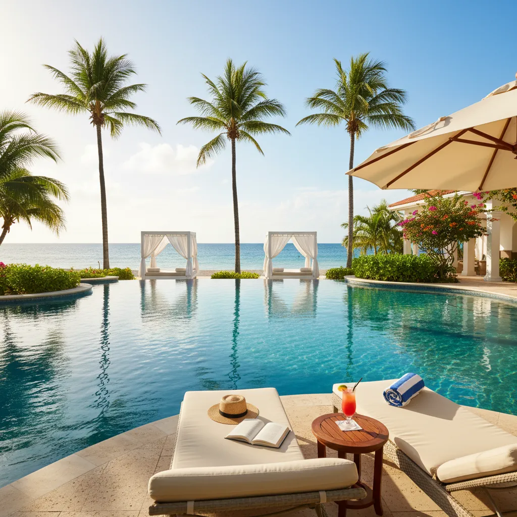 all inclusive caribbean resort poolside impression40