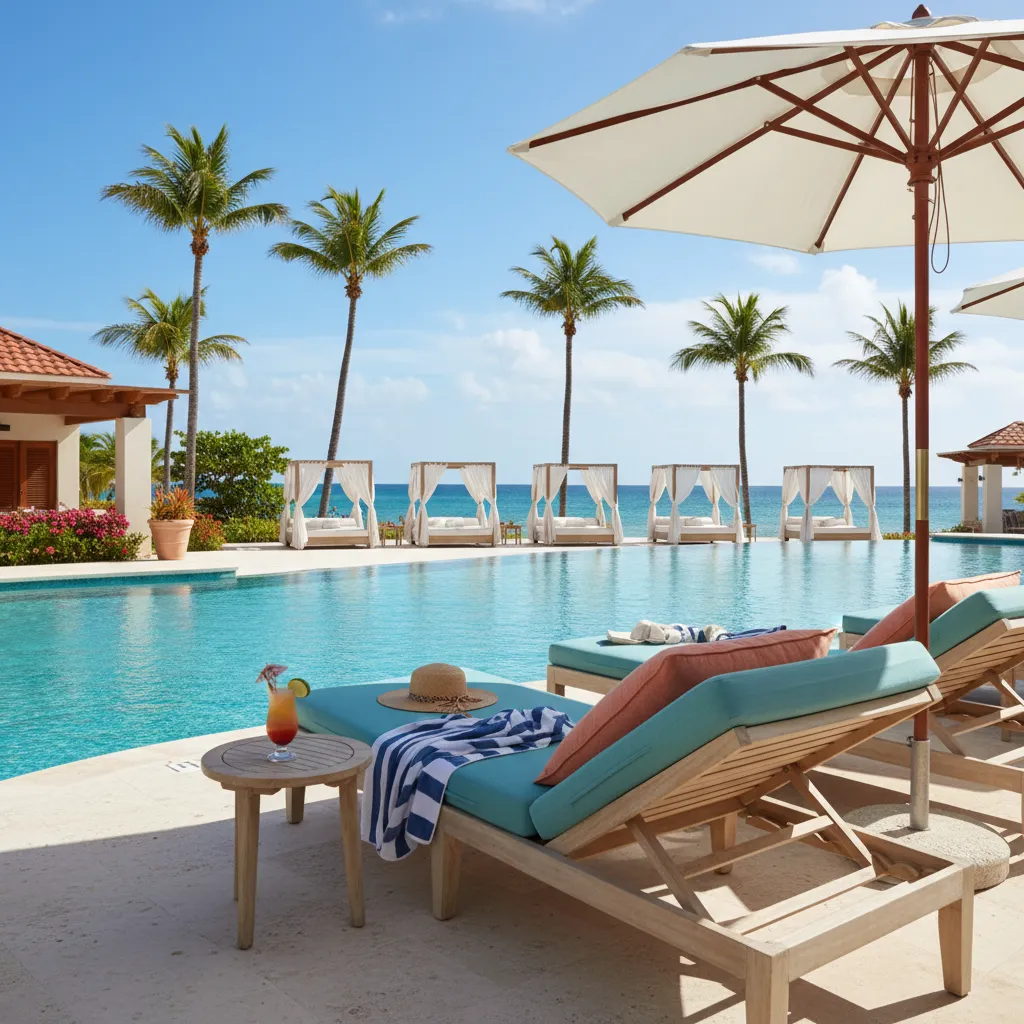 all inclusive caribbean resort poolside impression41