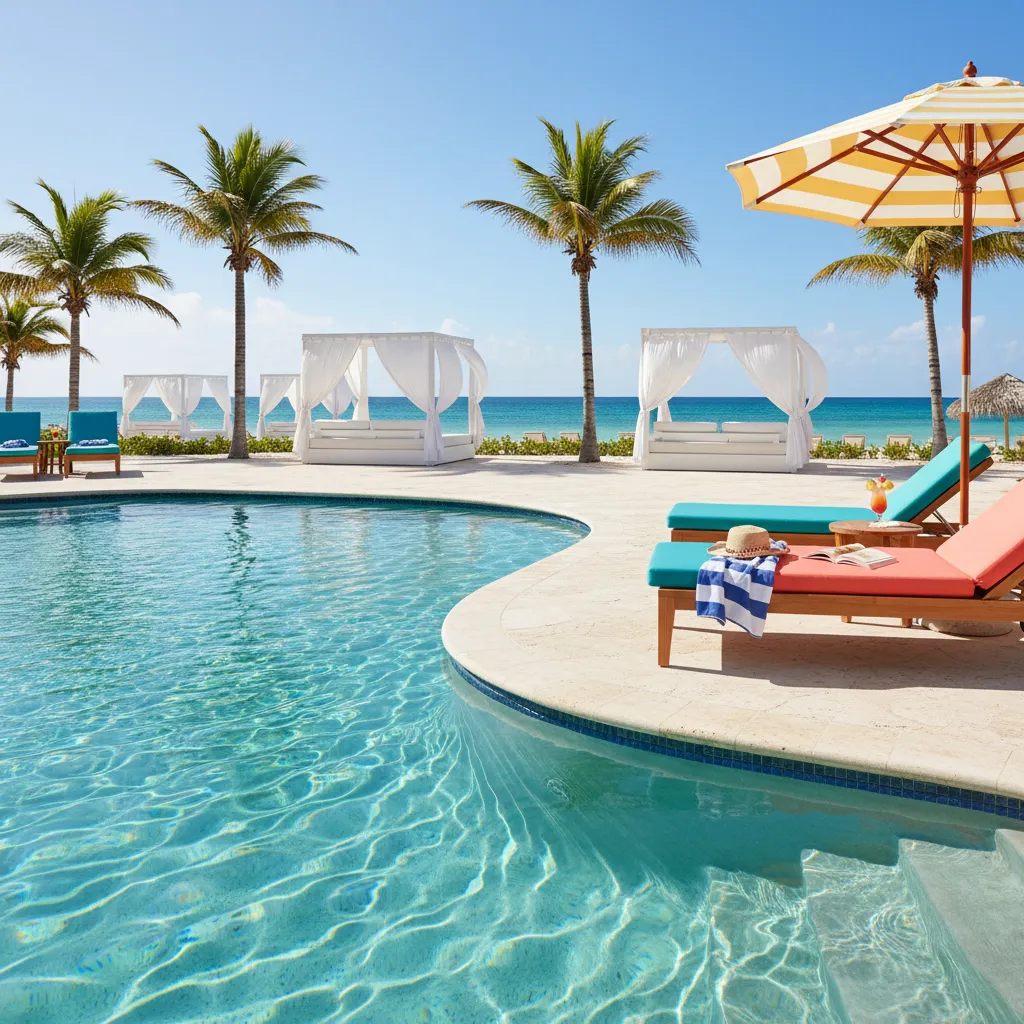 all inclusive caribbean resort poolside impression45