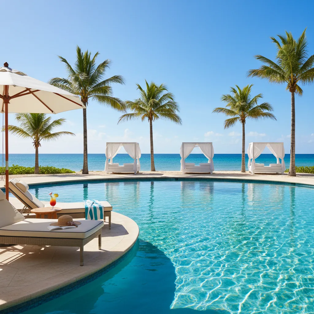 all inclusive caribbean resort poolside impression46