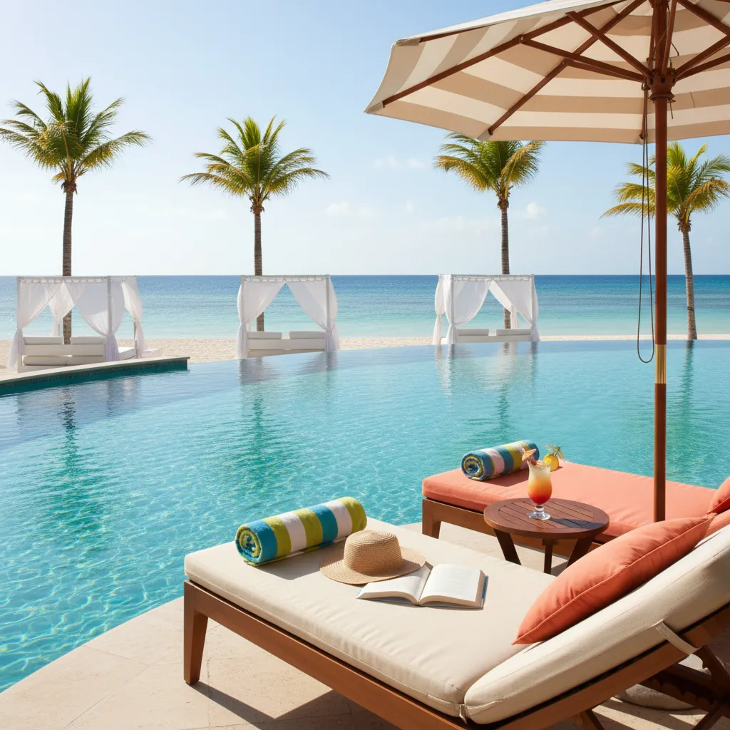 all inclusive caribbean resort poolside impression47
