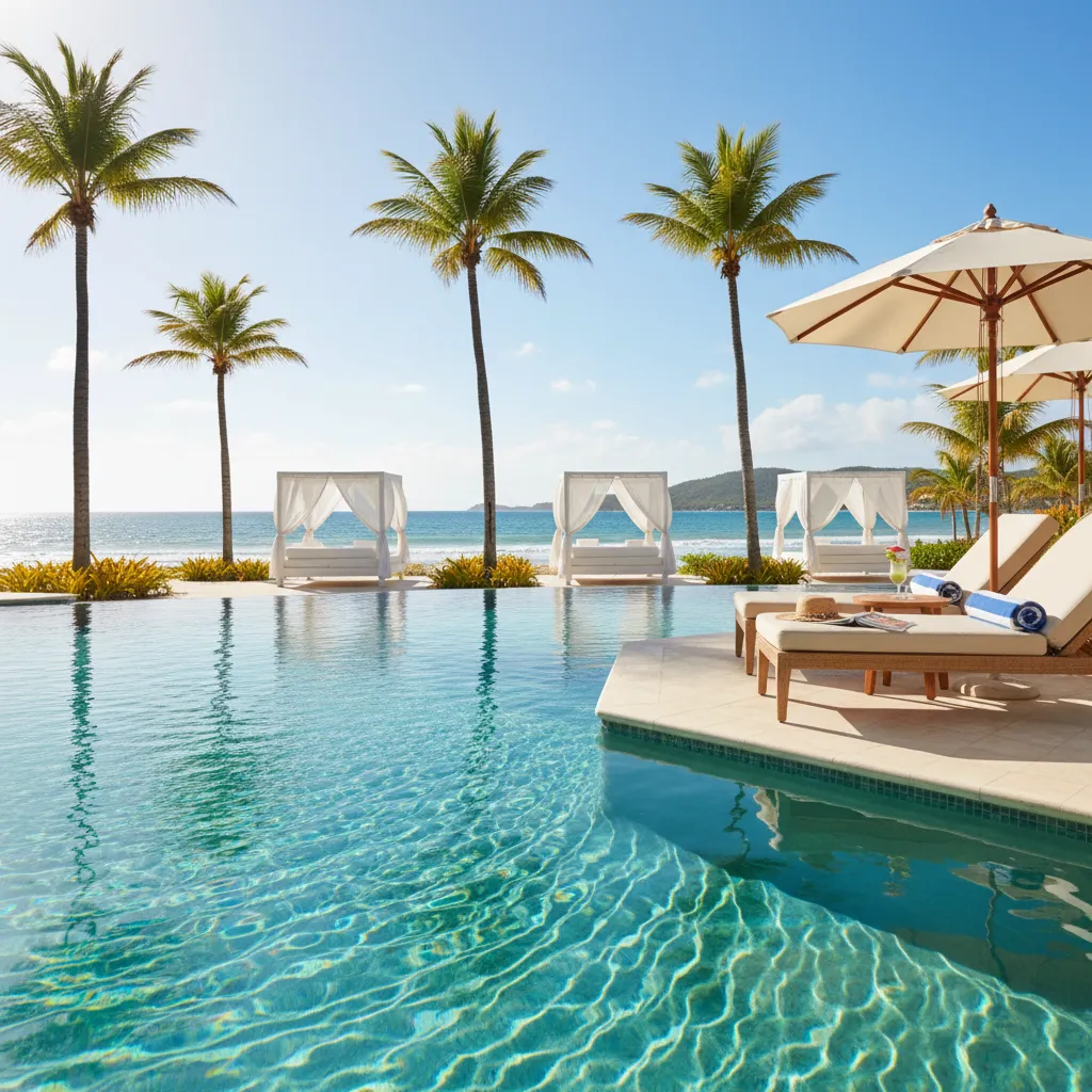 all inclusive caribbean resort poolside impression50