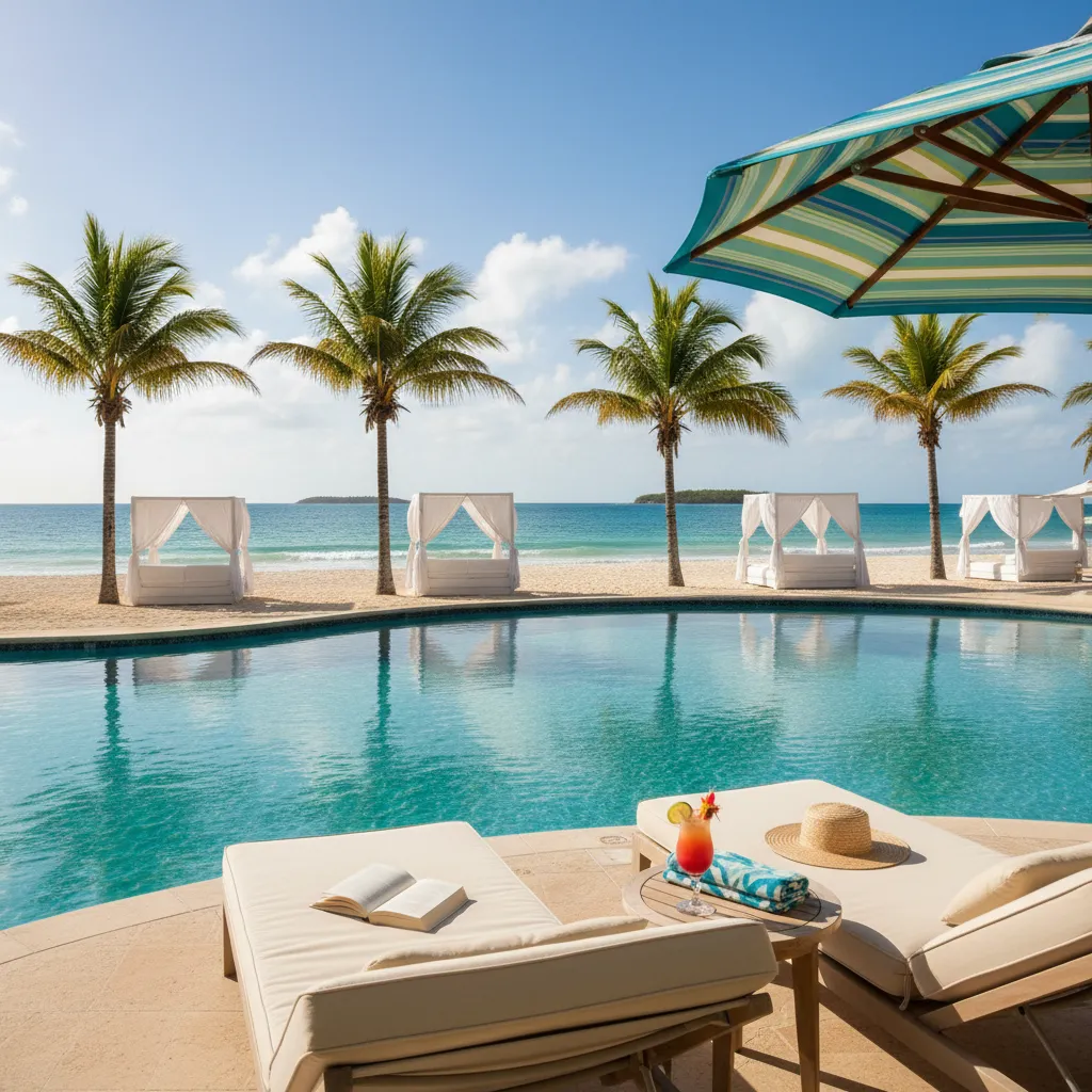 all inclusive caribbean resort poolside impression53