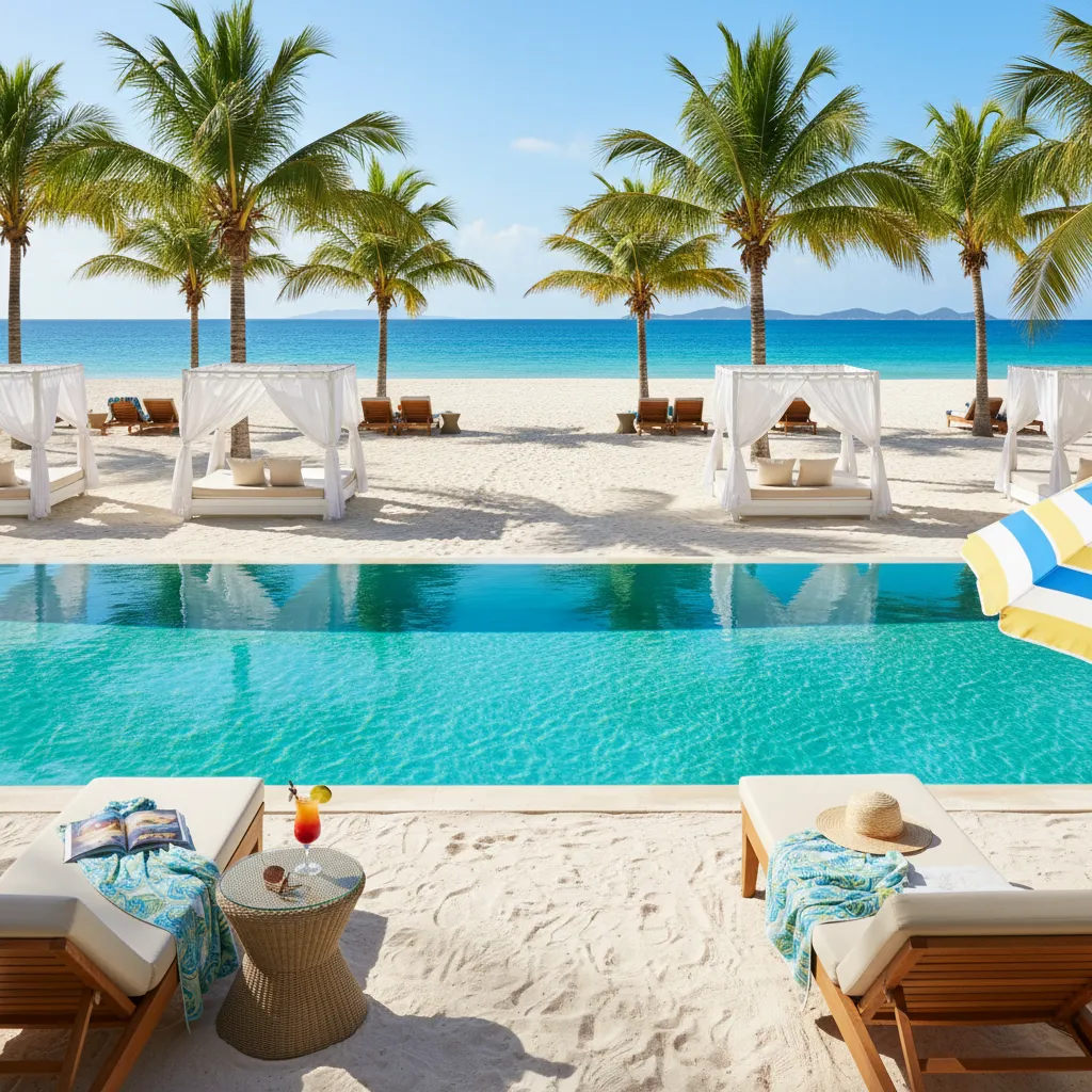 all inclusive caribbean resort poolside impression8
