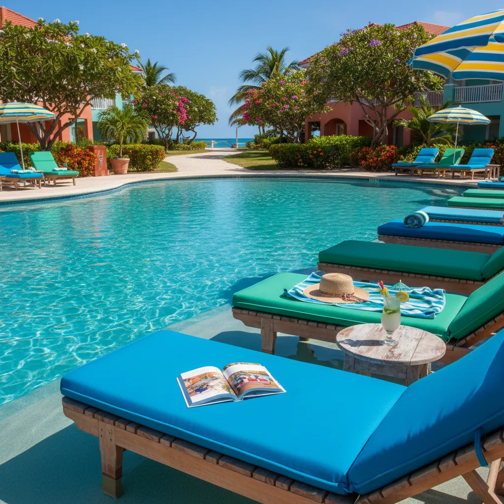 amazing caribbean resort poolside moment