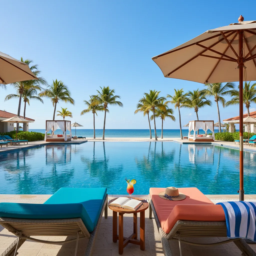 amazing caribbean resort poolside moment11