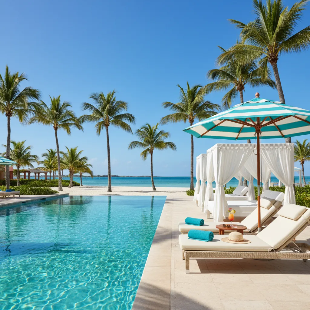 amazing caribbean resort poolside moment12