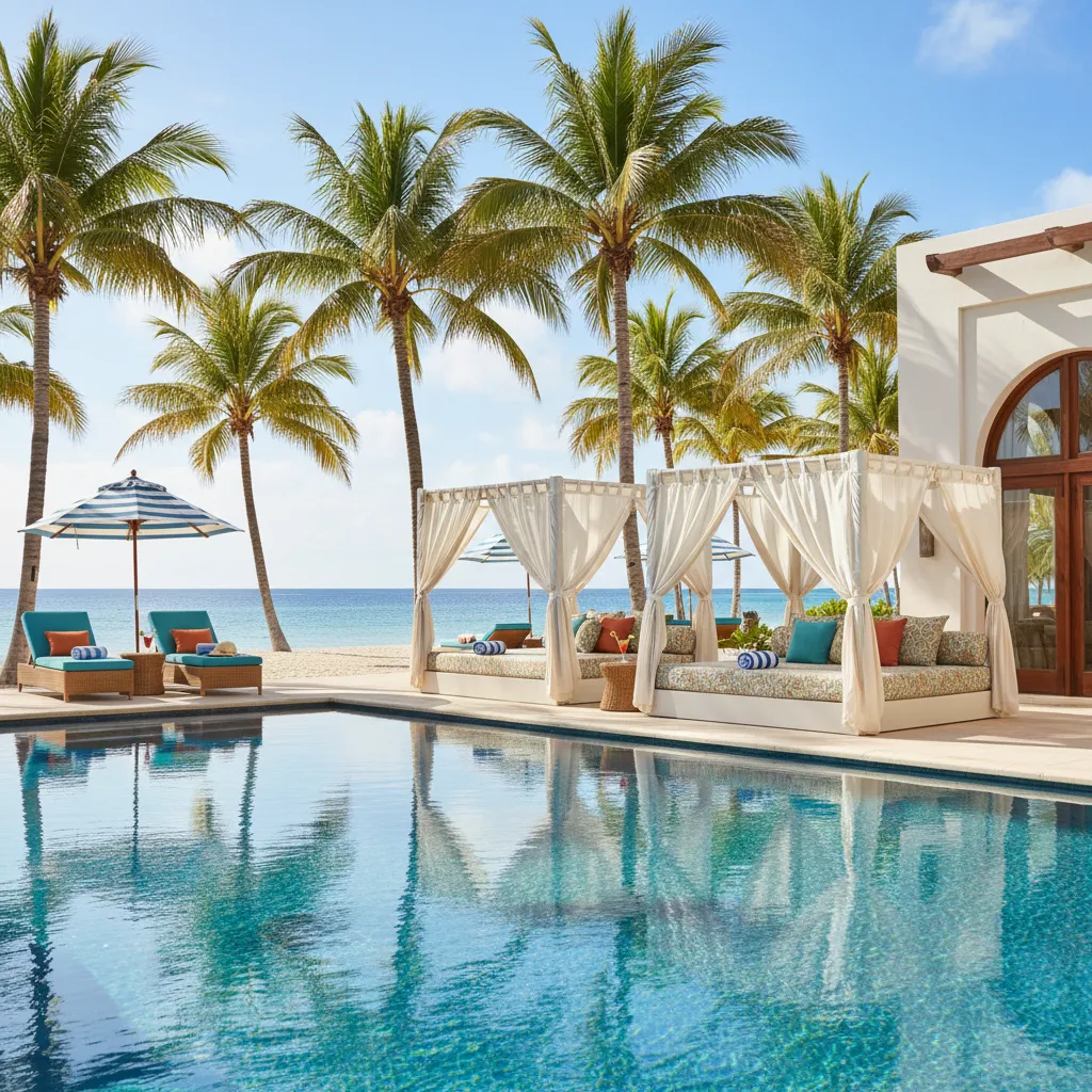 amazing caribbean resort poolside moment17