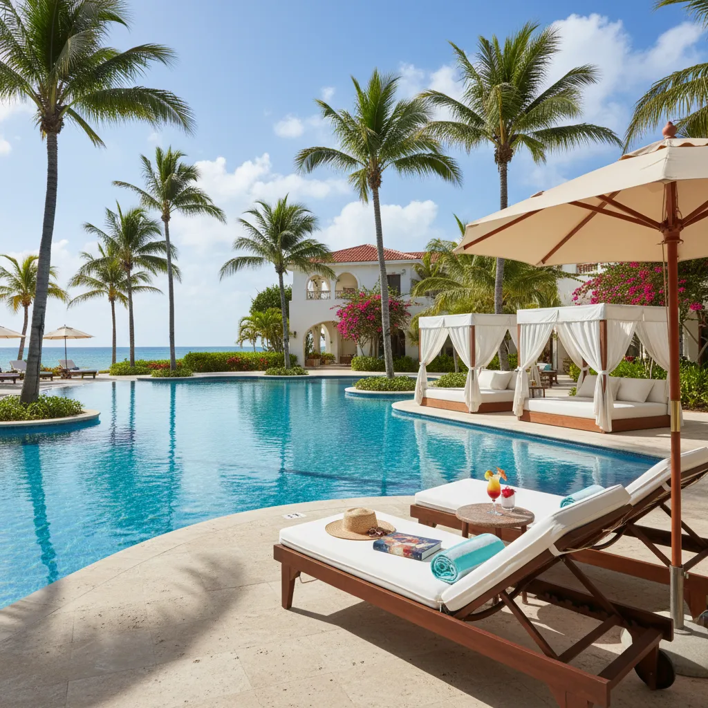 amazing caribbean resort poolside moment33