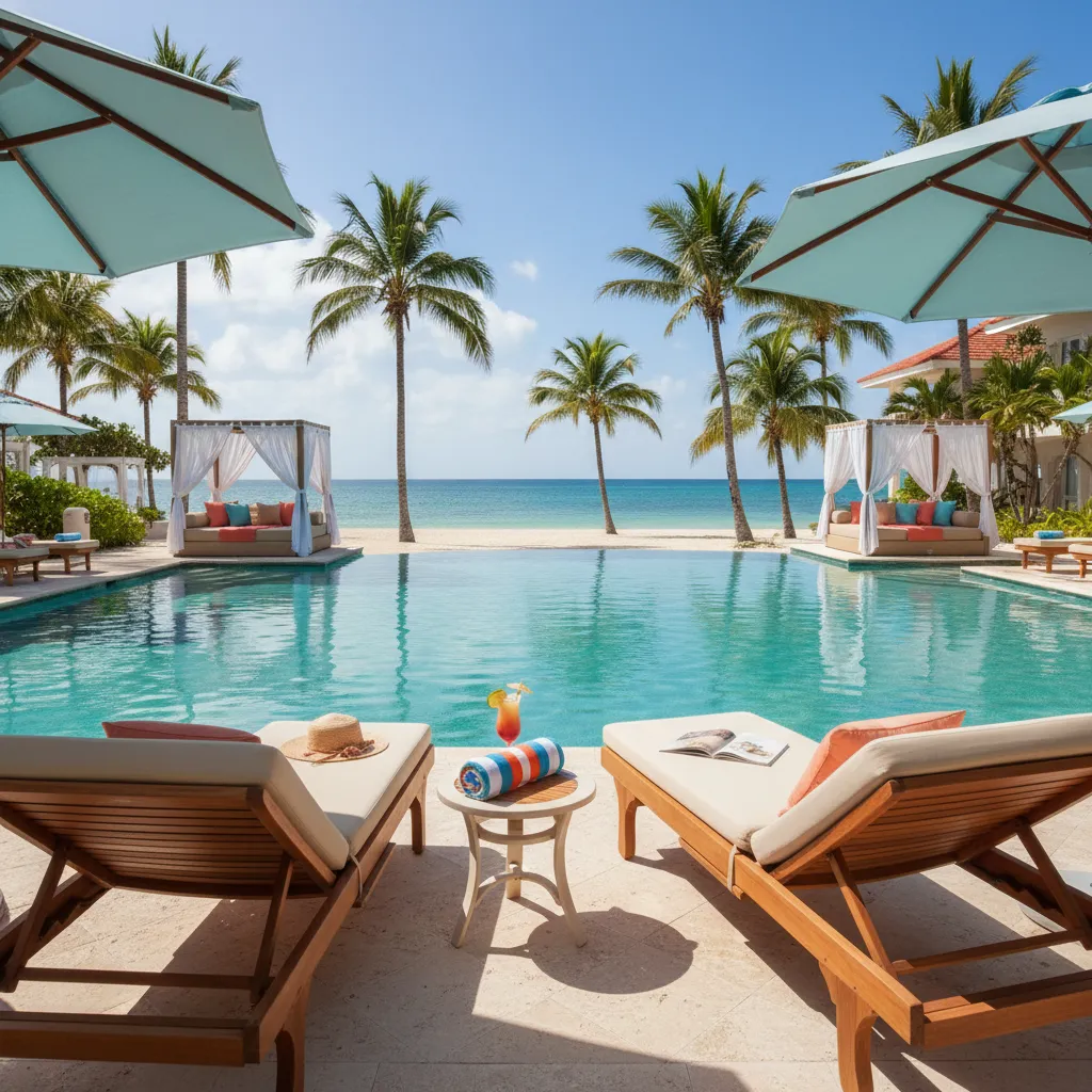 amazing caribbean resort poolside moment42