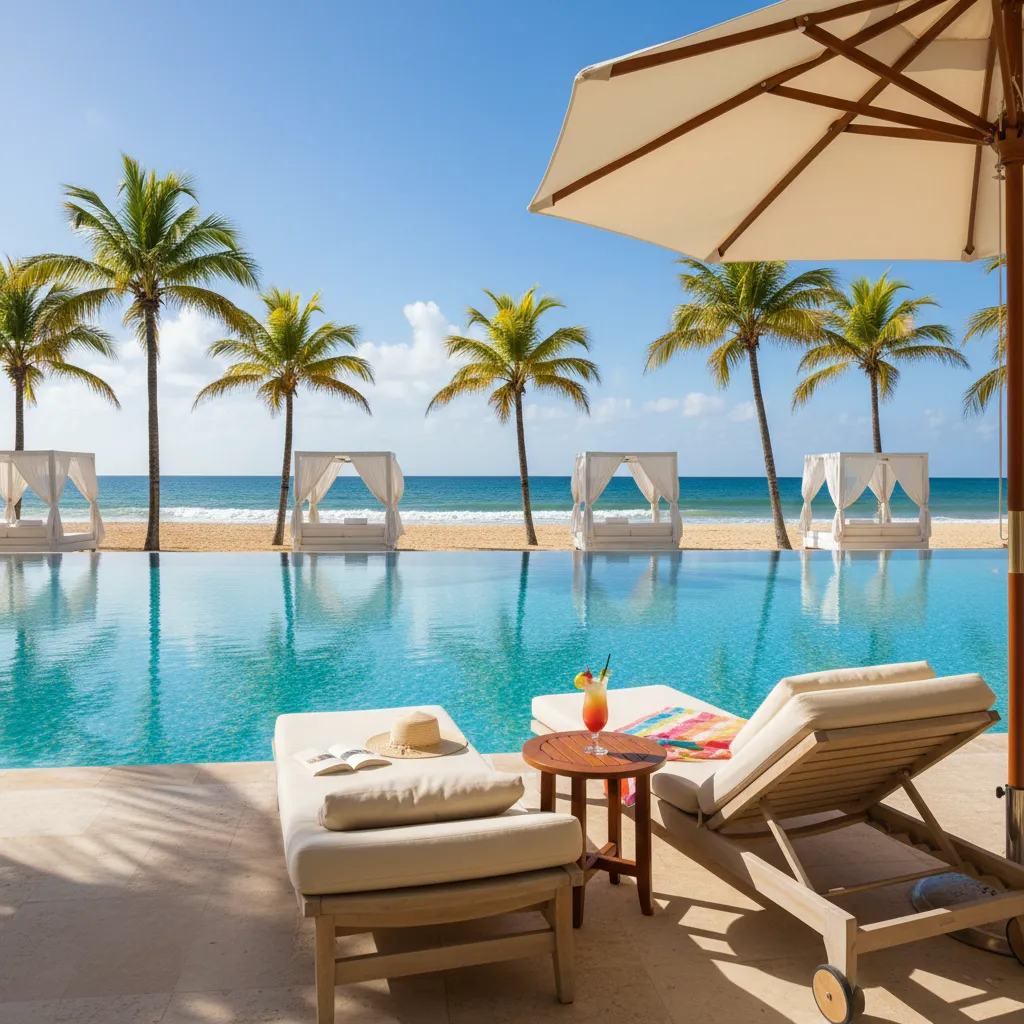 beachside caribbean resort poolside view18
