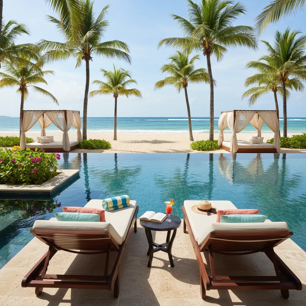 beachside caribbean resort poolside view31