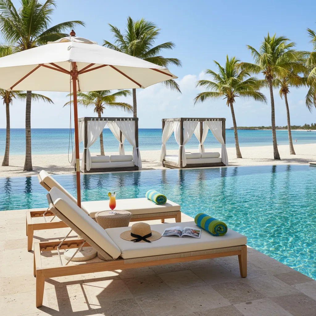 luxurious caribbean resort swimming pool1