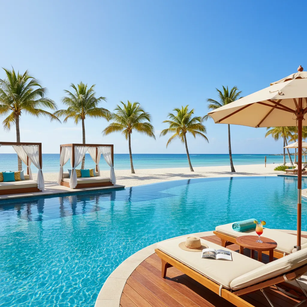 luxurious caribbean resort swimming pool12