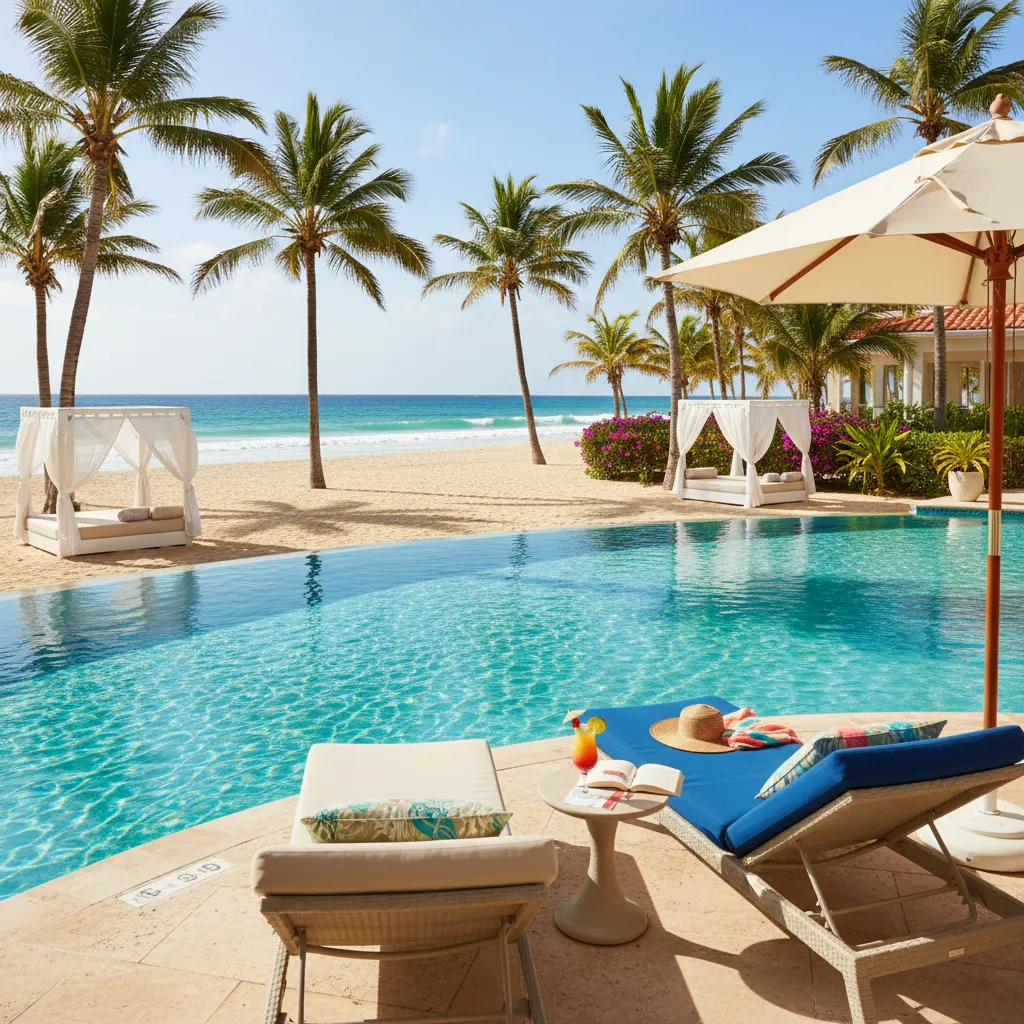luxurious caribbean resort swimming pool15