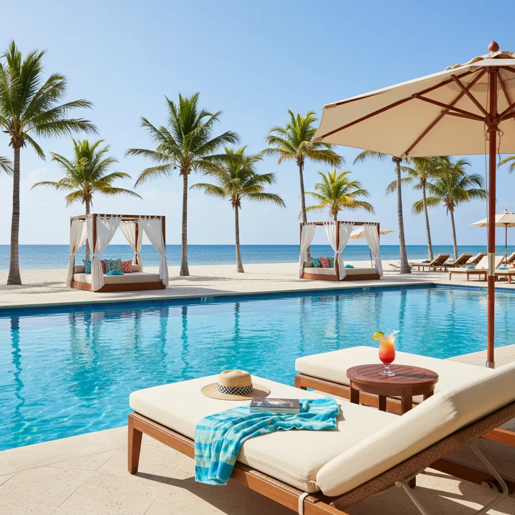 luxurious caribbean resort swimming pool2
