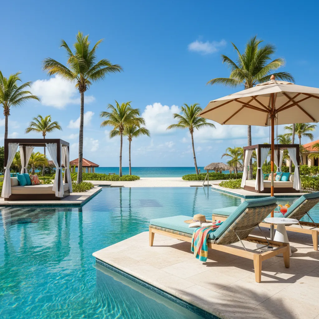 luxurious caribbean resort swimming pool21