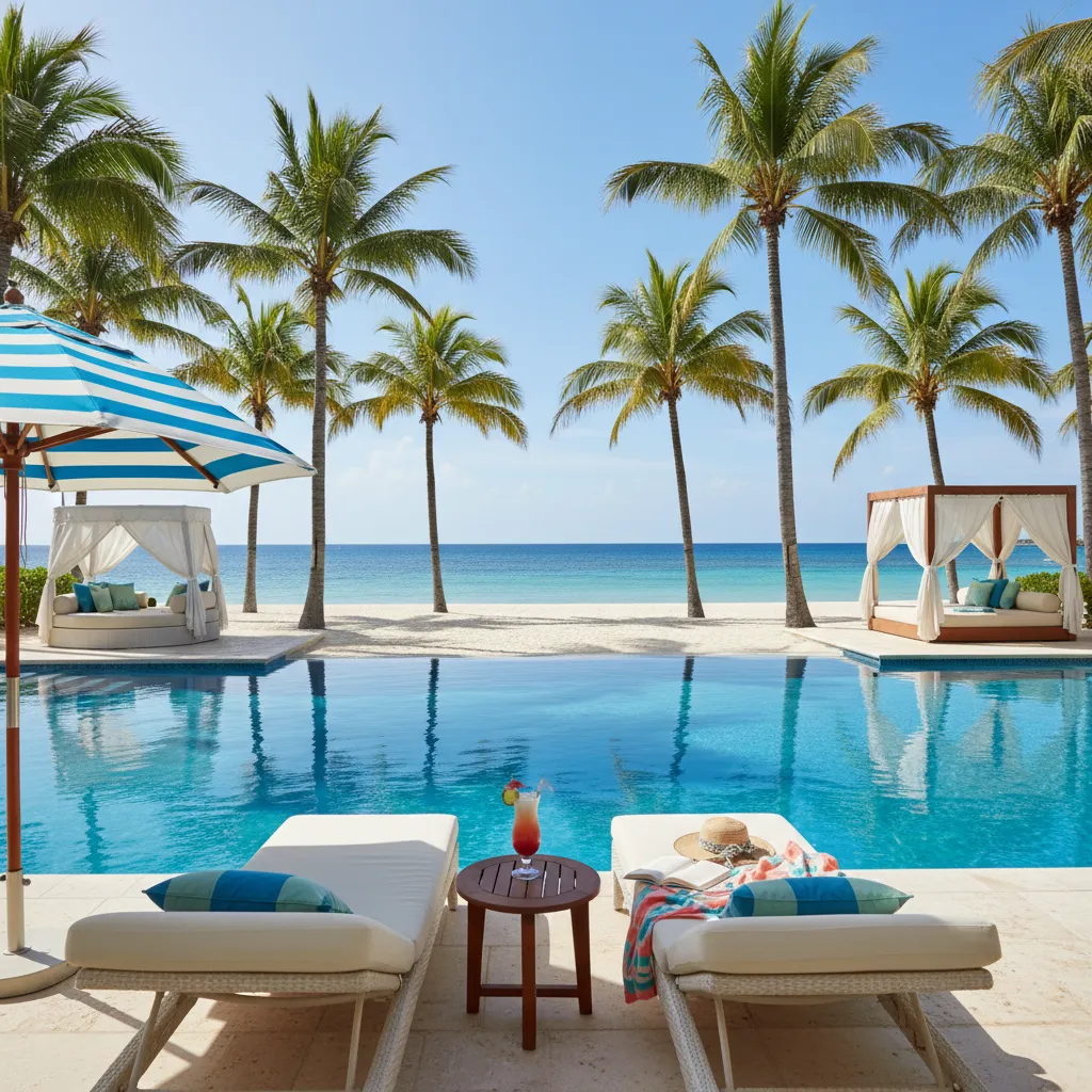 luxurious caribbean resort swimming pool22