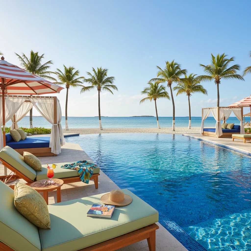 luxurious caribbean resort swimming pool23