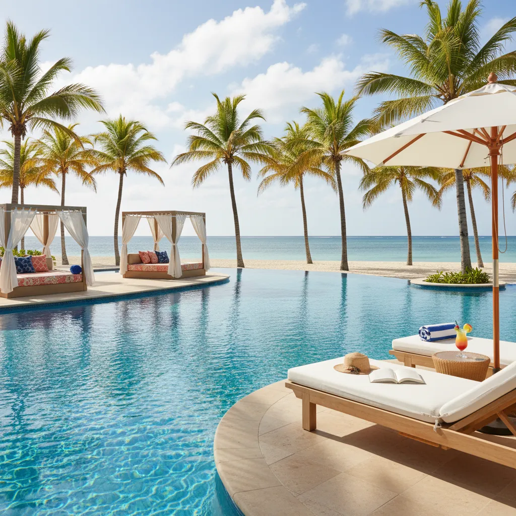 luxurious caribbean resort swimming pool26