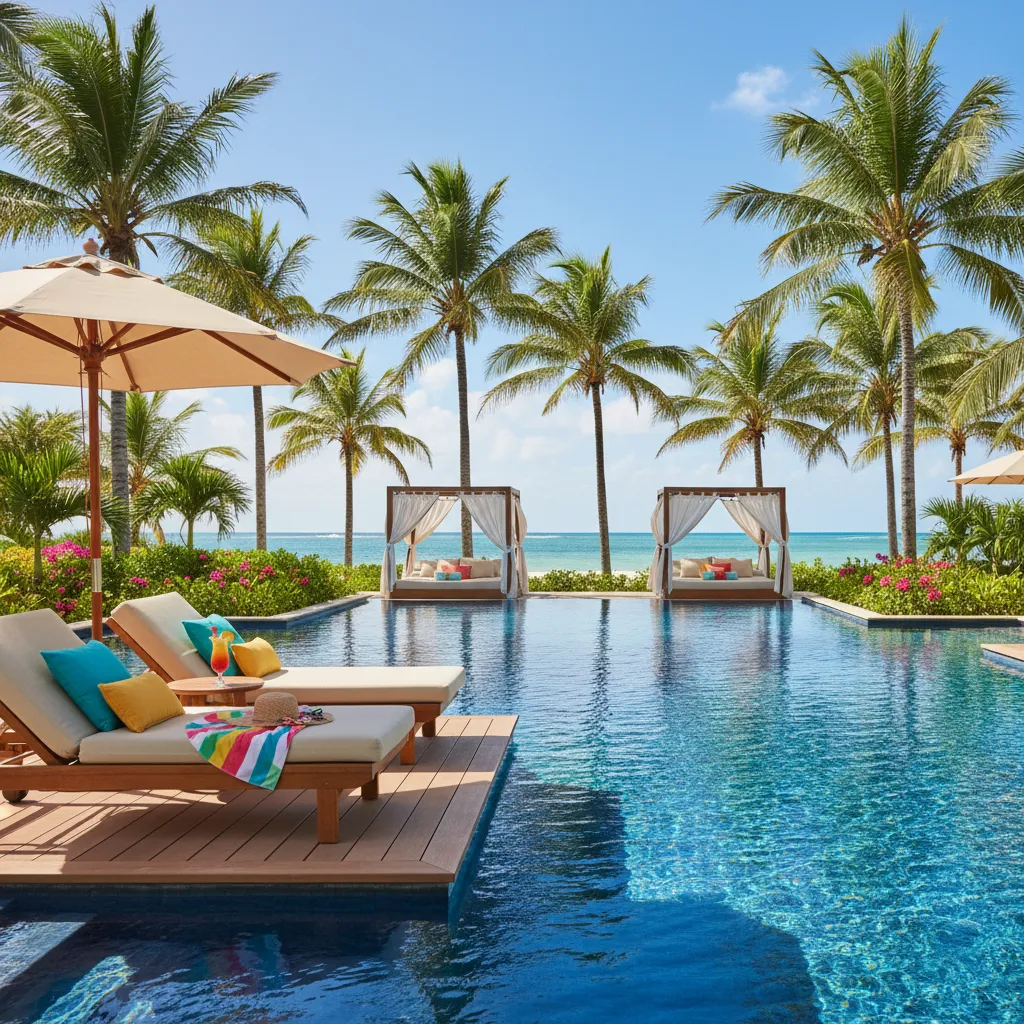 luxurious caribbean resort swimming pool28