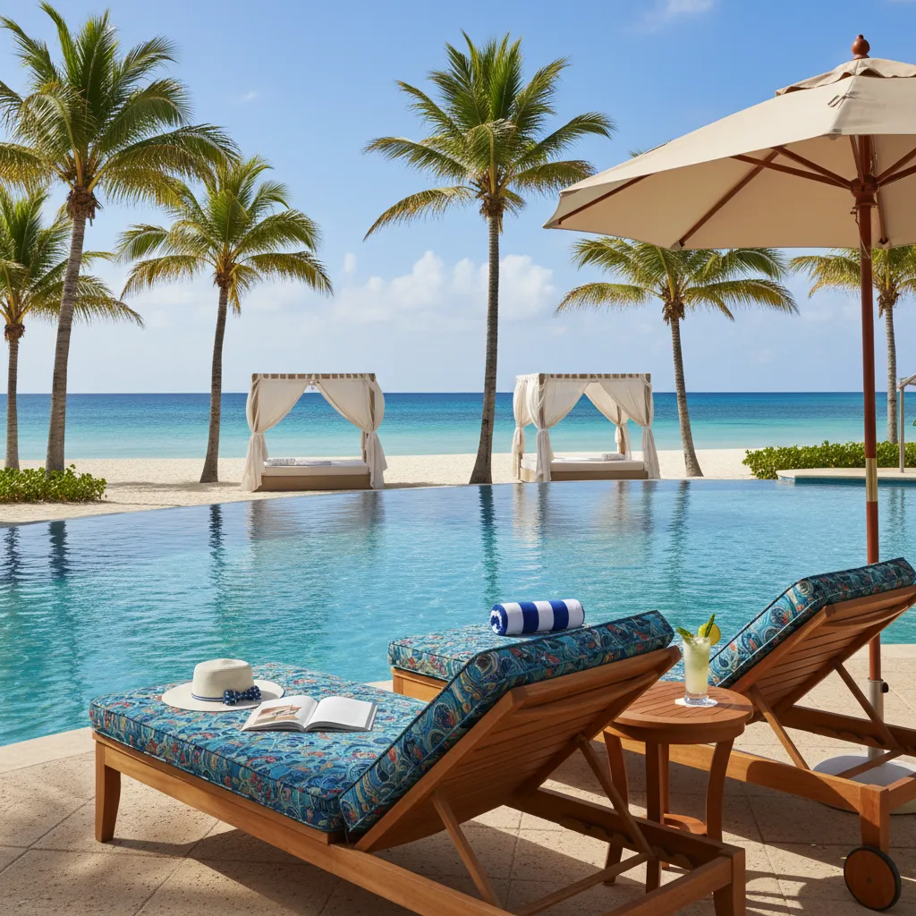 luxurious caribbean resort swimming pool5