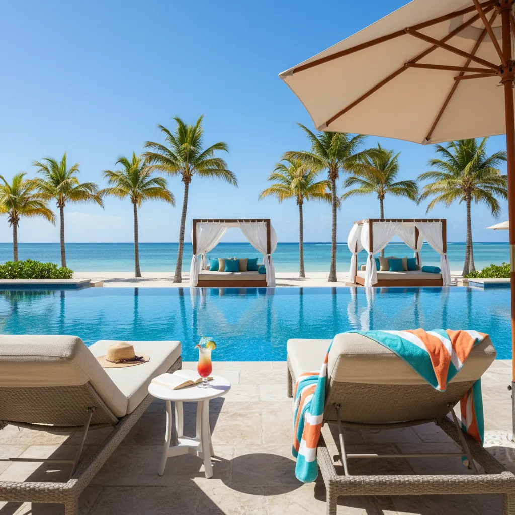 luxurious caribbean resort swimming pool6