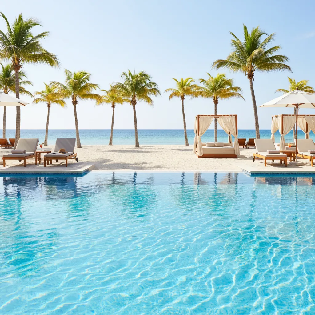 luxurious caribbean resort swimming pool8