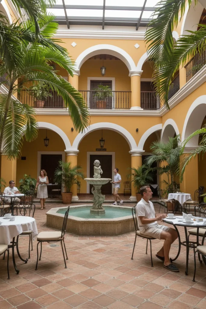 Hodelpa Caribe Colonial, Santo Domingo — Is It Noisy At Night In The Courtyard?